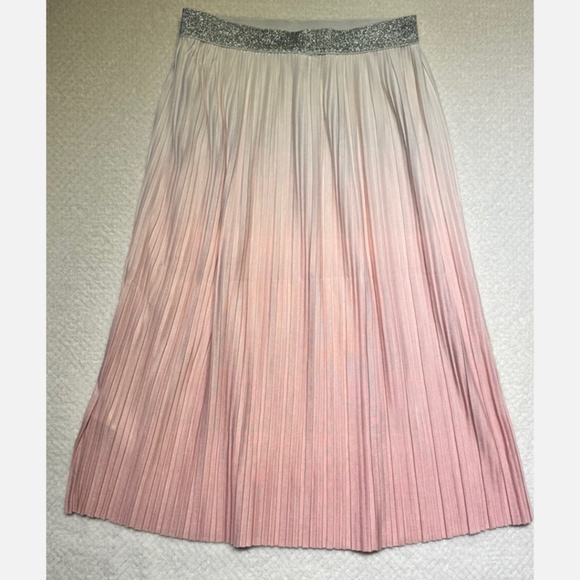 ONLY Pink Ombre Pleated Midi Skirt XS – Balletcore / Soft Girl / Flowy – NWOT - Picture 1 of 8